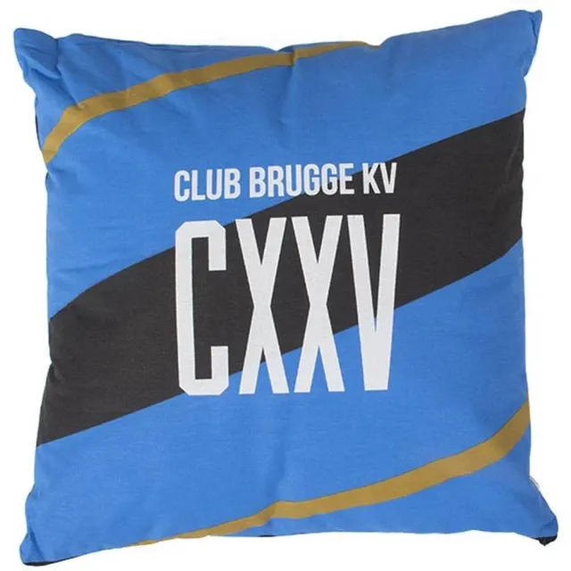 Club Brugge kussen CXXV 40 x 40 cm blauw