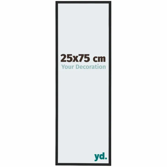 yd. Your Decoration - Fotolijst 25x75 cm - Aluminium - Zwart Hoogglans - Miami