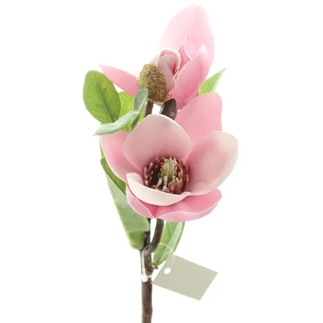 DPI GmbH DPI magnolietak pink met 1 bloem en 2 knoppen 36 cm - kunstbloem Roze
