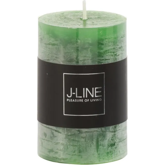 J-Line cilinderkaars - lichtgroen - small - 18U - 6 stuks