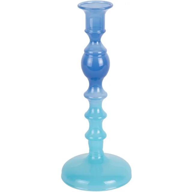 Present Time Kandelaar Grato Mecer Medium - Cobalt Blue & Soft Blue Blauw