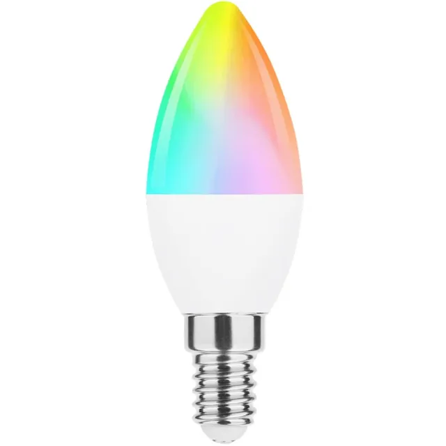 Modee Smart E14 Led Lamp met Afstandsbediening - 4.9W - Slimme Lamp - RGB en Neutraal Wit - B35 Kaarslamp