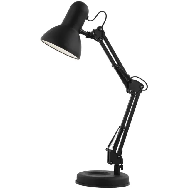 Globo Lighting Tafellamp Tafellamp Leeslamp Bureaulamp Metaal, zwart, scharnierend, snoerlengte 1,5 m, nachtlampje, 1x E27 fitting, HxBxD: 62x42x15,5 cm