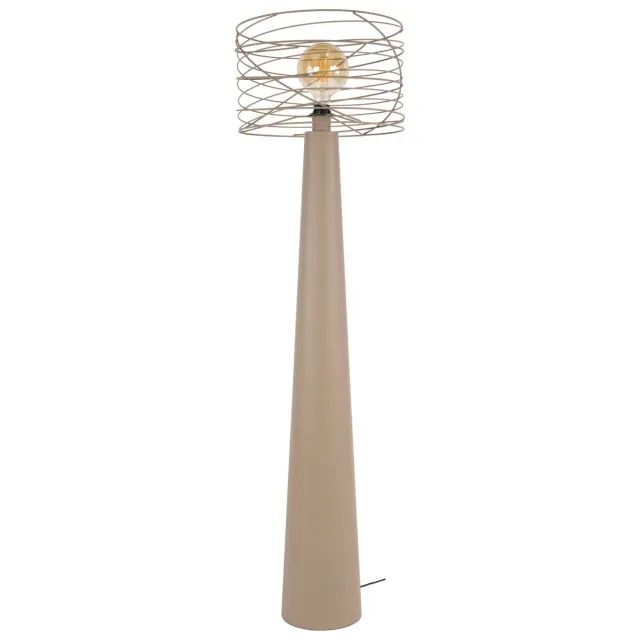Nest of Nora Vloerlamp Fenu - Conische voet met open draadkap - Beige