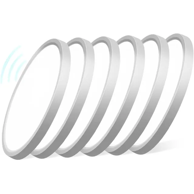 LOVHAUS 6x LED Plafondlamp met Radarsensor – 18W 1800LM – Bewegingssensor – 4000K Neutraal Wit – Ø23 cm