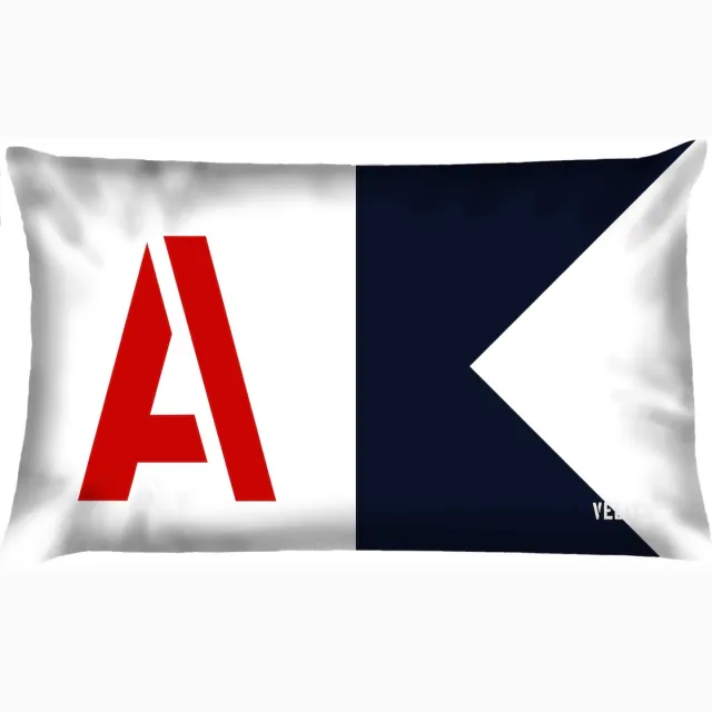 Velits outdoor Sierkussen - Buitenkussen Seinvlag Letter A Waterafstotend Bootkussen - Multicolor - 60 Cm X 40 Cm wit