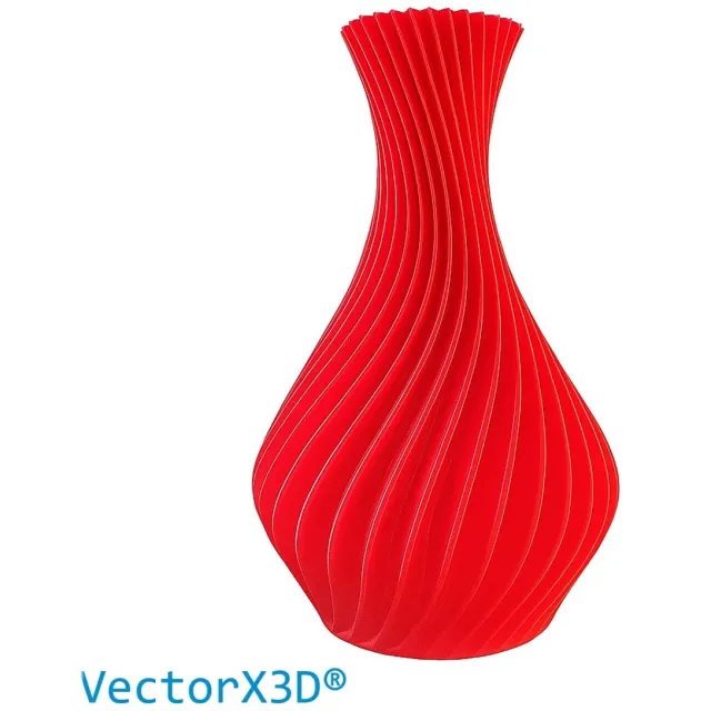 VectorX3D Rome Vaas - 32 cm - Rood - 100% Waterdicht - Proffesionele 3D Print - Design Vaas