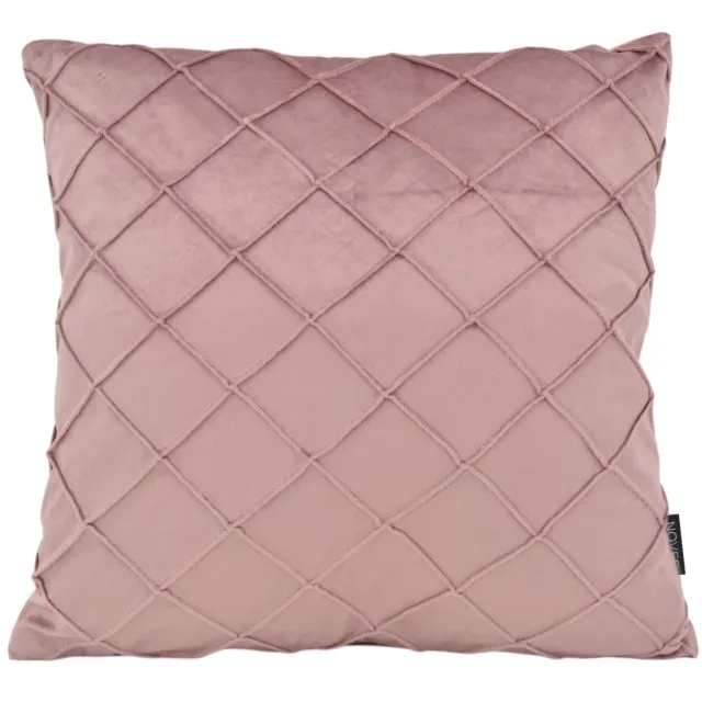 NOVÉE Velvet Cross Oudroze Kussenhoes | 45x45 cm | Velvet/Polyester
