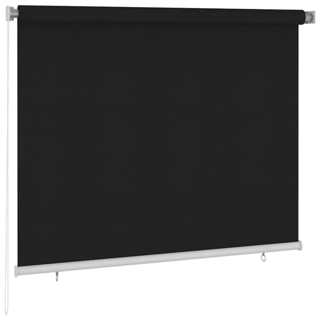 Famanu Rolgordijn voor buiten 180 x 140 cm, zwart, voor privacy op balkon en terras, weerbestendig en eenvoudig te installeren met bijgeleverd montageaccessoire