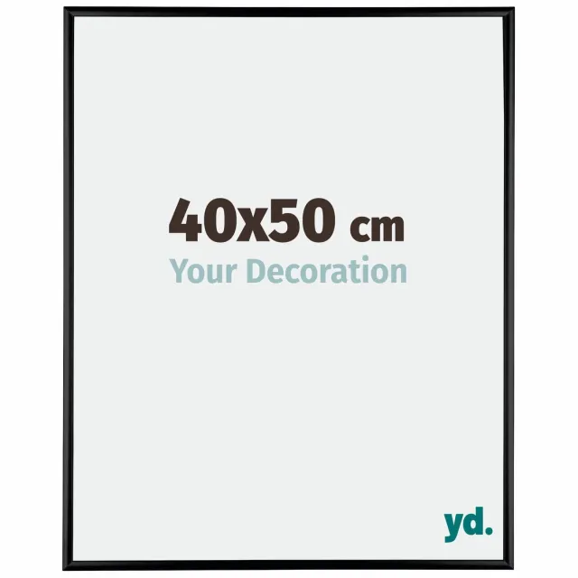 yd. Your Decoration - Fotolijst 40x50 cm - Aluminium - Zwart Hoogglans - Kent