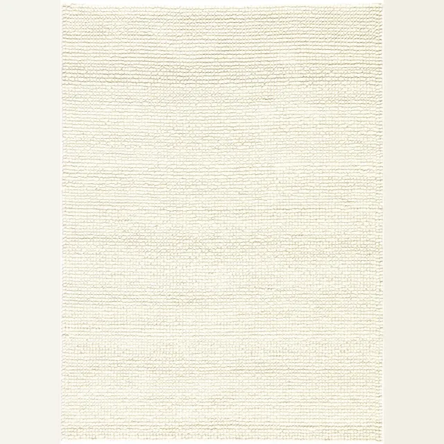 Lino Arte Ivory Tapijt 140x200cm – Handgeweven Vloerkleed - 100% Vervilte Wol –Laagpolig Design Tapijt Woonkamer, Slaapkamer & Eetkamer