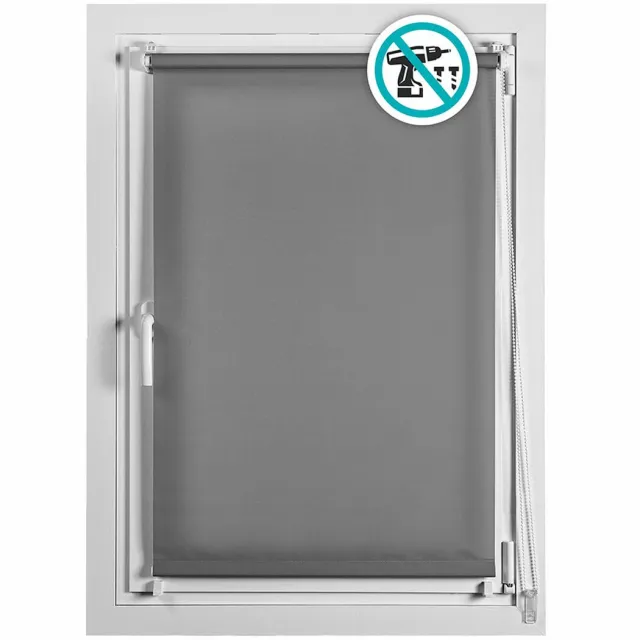 Stor Planet Rolgordijn Stor Planet Clip&Fix Grijs 150 x 180 cm