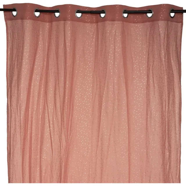 Atmosphera Berlingot Gordijn 140x250cm - Kant en klaar met ringen - Terra met Goud Multi