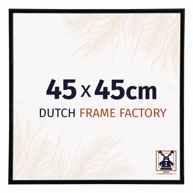 Dutch Frame Factory Fotolijst 45x45 cm - Kunststof - Zwart Hoogglans - Angers