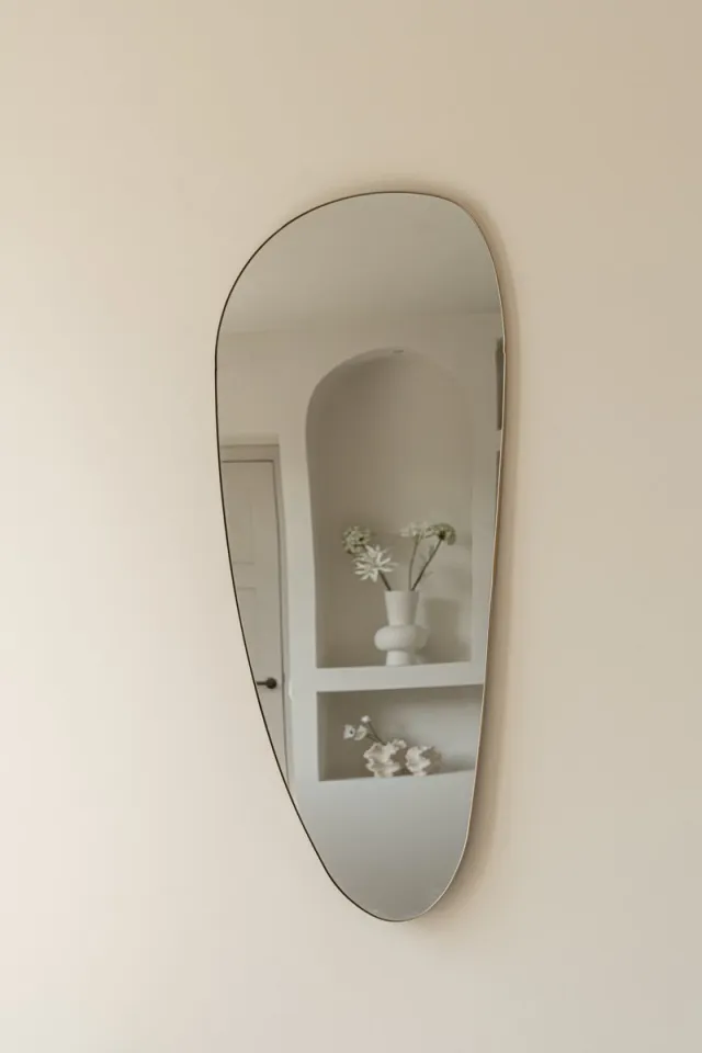 Indore Home Spiegel Dean - organische vorm - asymmetrisch - wandspiegel - 120cm - goud