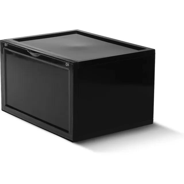 ZUMI Sneaker Storage Box - Sneakerbox - Schoenen opbergsysteem - Schoenen organizer - Stapelbaar - Zwart - 3 Stuks