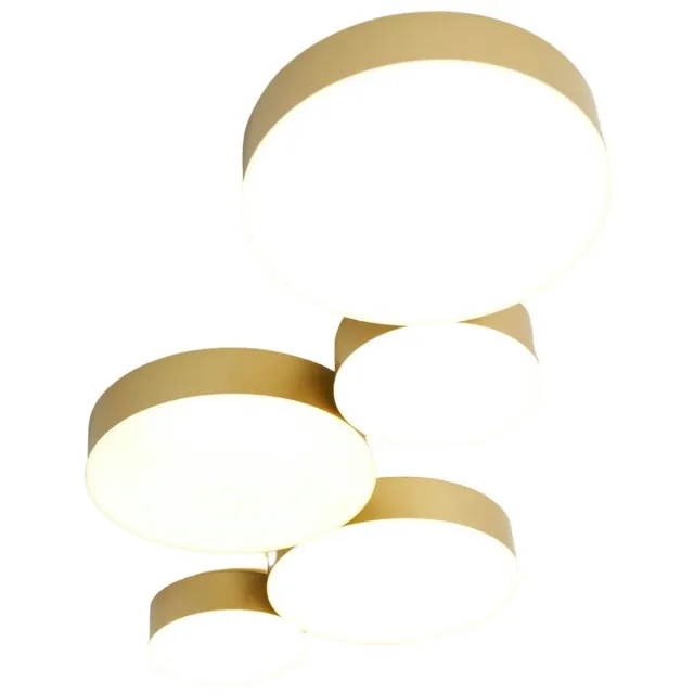 KOSILUM Skavi - Plafondlamp - Goud - Metaal en PVC