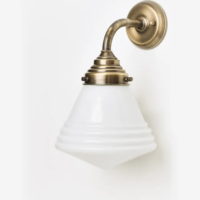 Coloured by Art Wandlamp Luxe School Small Curve Brons - Art Deco Trade