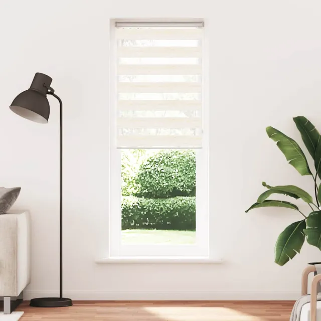vidaXL Zebra Blind 80x230 cm stofbreedte 75,9 cm polyester marmerbeige