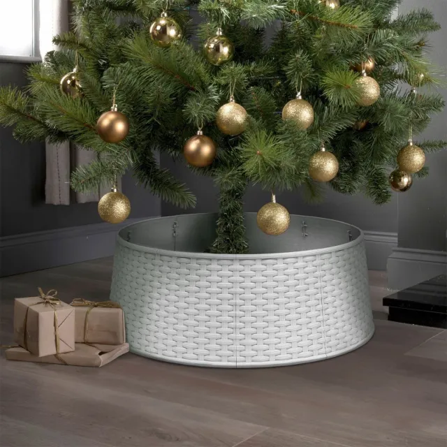Family Pound Kerstboomhuls voetstuk - wit, kunststof - 65 x 23 cm 1 Stuks [58556A] meerkleurig
