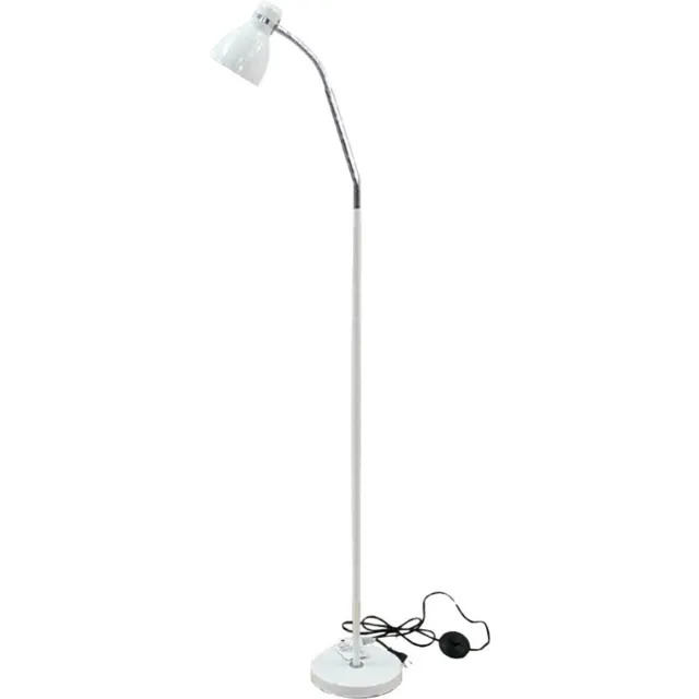 Gerimport Vloerlamp - staand - wit - 140 cm - op voet - leeslamp / sfeerverlichting