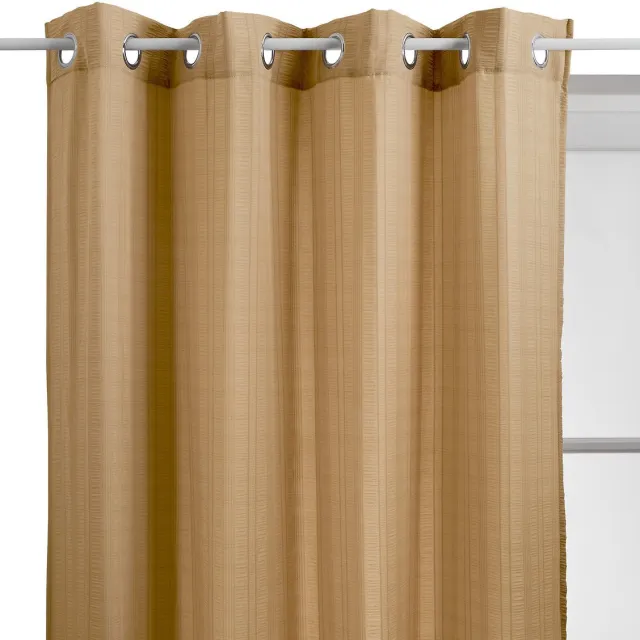 Atmosphera Noa Polyester Gordijn 140x240cm - Kant en klaar met ringen - Beige