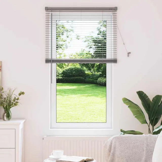 vidaXL Venetiaanse jaloezie zilver 130 x 70 cm 25 mm Aluminium