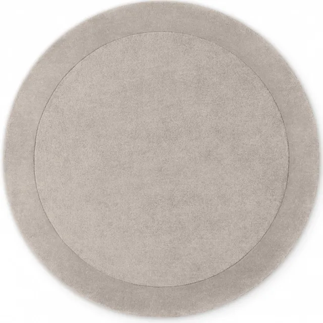 Villeroy & Boch Rond wollen Vloerkleed - Kivi - Grijs - Laagpolig Tapijt - Ø 200 cm