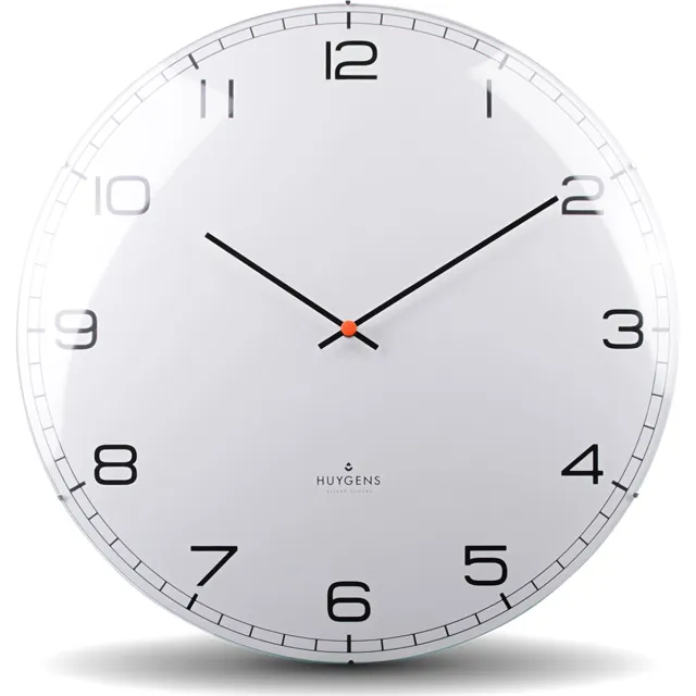 Huygens Dome45 Arabic - Wit - Wandklok - Stil - Quartz uurwerk