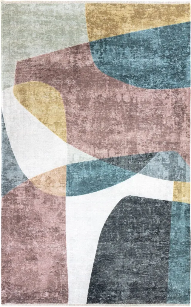 TESSO LIVING Kelim Trend Tapijt Woonkamer - Multi - 230cm x 320cm - Modern Laagpolig Vloerkleed, Superzacht, Machinewasbaar, Non-slip