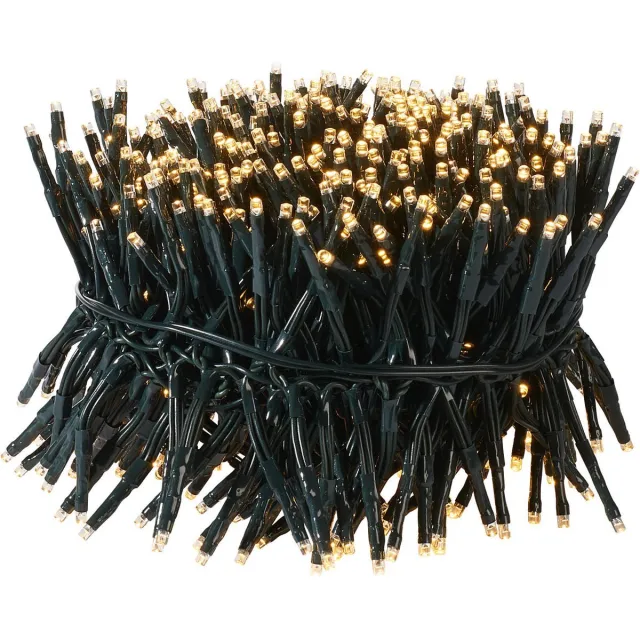 Lichtendirect Lichtslinger: 100 Meter 1000 LED lampen - Kerstverlichting voor Binnen en Buiten - Kerstboom verlichting- Warm Wit - Waterbestendig - Kerstversiering Lichtsnoer- buitenverlichting