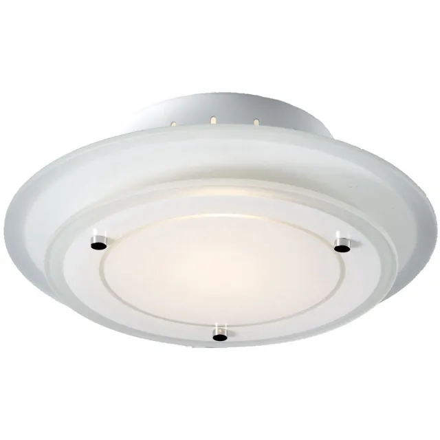 ESTO Plafondlamp Woonkamerlamp Gelakt glas Plafondlamp, metaal, 1x G9 fitting, D 22 cm Wit