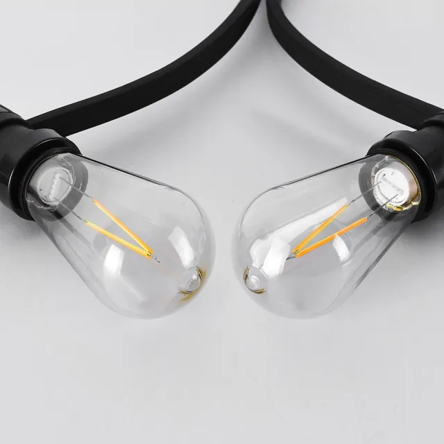 LumenXL lichtsnoer voor buiten 35 meter 35 fittingen - 2,5 watt 2700K LED filament lampen - excl. dimmer