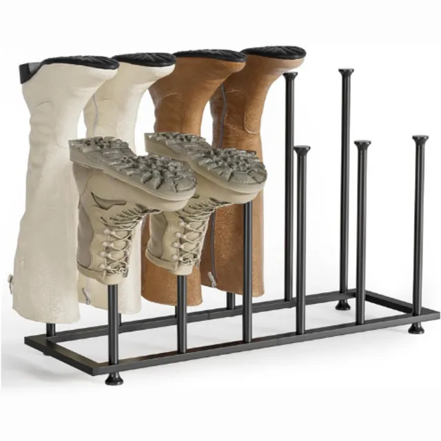 BOG Vrijstaand Schoenenrek Voor 6 Paar - Compact Schoenenrek Voor Hal Slaapkamer Of Kast - Stabiel En Ruimtebesparend Schoenen Organizer ZWART