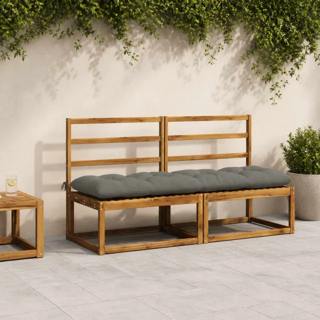 vidaXL Bankkussen VIANEN 100% Polyester Grijs 180 x 50 x 12 cm