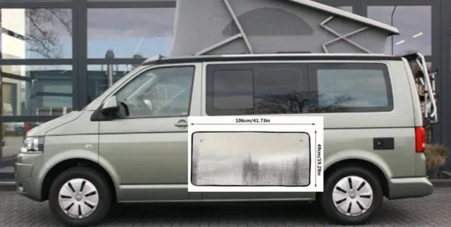 Geschikt voor Volkswagen T5 Raamisolatie Geschikt voor Volkswagen T5 zijramen midden 2 delige set Grijs