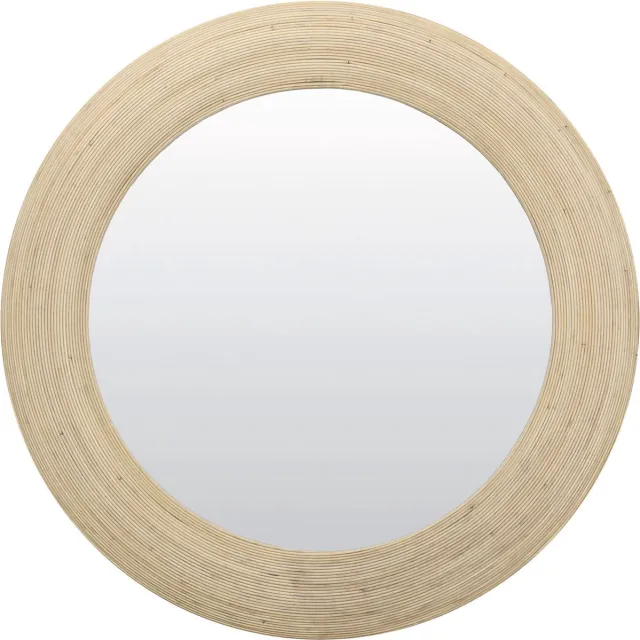 Light & Living Piedre Spiegel - Rotan - Ø109,5 cm Bruin