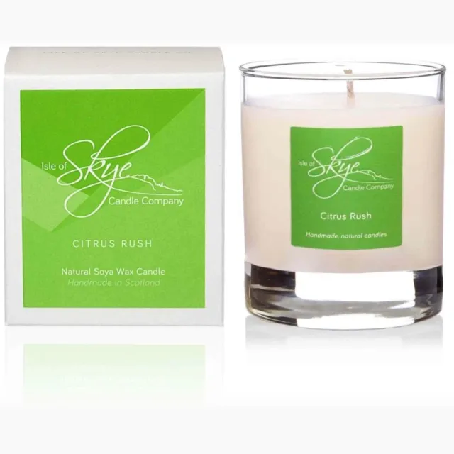 Isle of Skye Candle Company Sojawaskaars Citrus Rush - Small - Handgemaakt - 30 uur - Isle of Skye Candle Company Transparant
