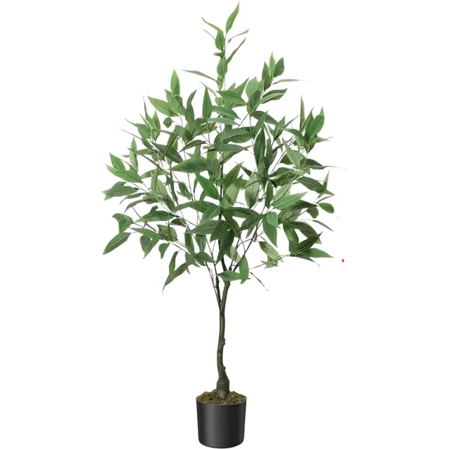 Happiq Kunstmatige Eucalyptusboom 120 cm - Grote Nepplant in Pot - Voor Binnen & Buiten - Groen