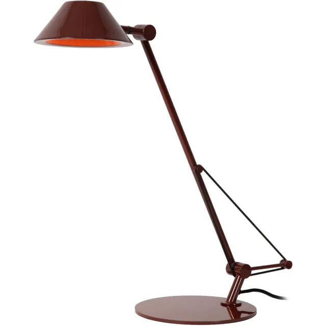 Lucide TERRY - Bureaulamp - LED - 1x8W 3000K - Bordeaux - Vibes