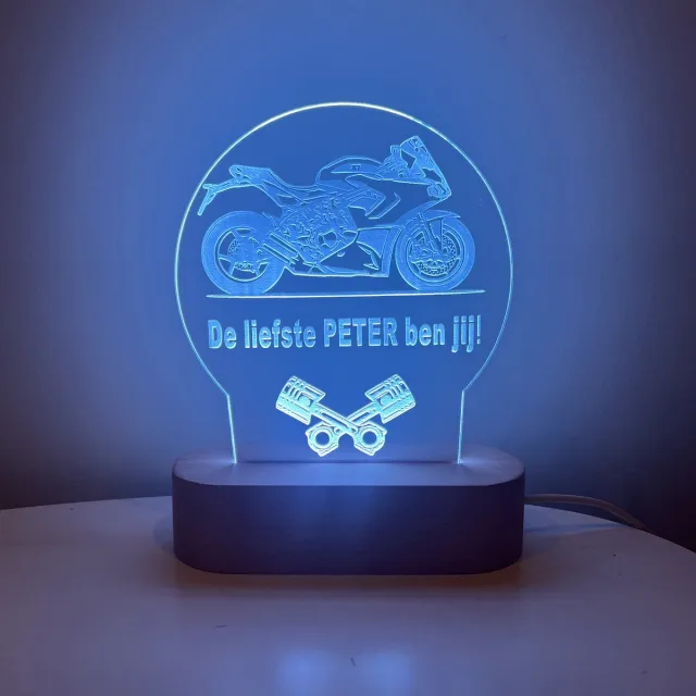 Stars 4 you LED lamp liefste PETER | motor | liefste peter | peter vragen | peter worden | peetoom vragen | peettante worden | cadeau | geschenkdoos | giftbox | ellerliefste peter