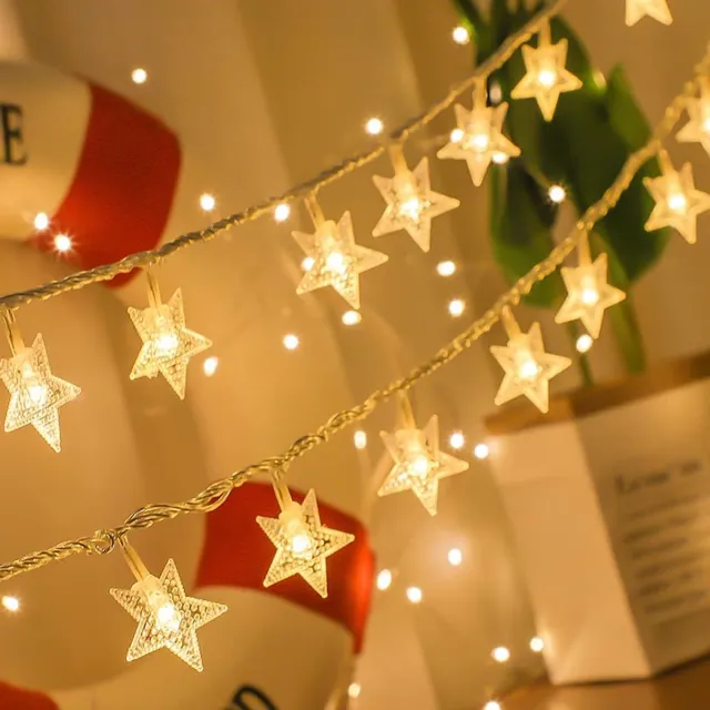KZQ Sterren Lichtslinger 3 Meter 20 Leds USB-aansluiting Waterdicht Voor Binnen En Buiten Warm Wit Twinkelverlichting Voor Slaapkamer Feest Kerstboom Bruiloft Decoratie