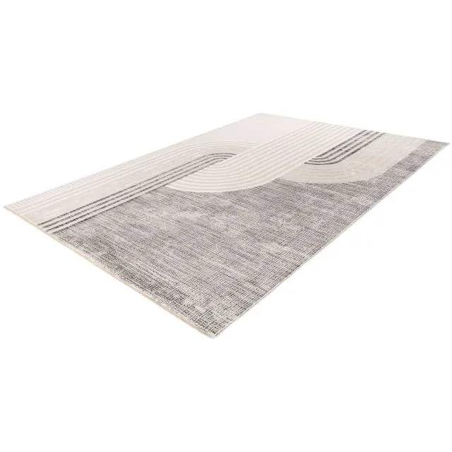 Lalee Vista Vloerkleed - Laagpolig - Modern en Vintage - Zilver - Duurzaam en Ondersteunt Vloerverwarming