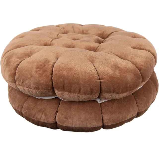 Clayre & Eef Sierkussen Ø 40x10 cm Bruin Polyester
