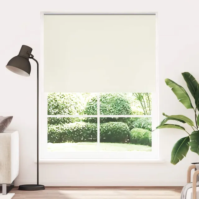 vidaXL Rolgordijn verduisterend 144,4x230 cm gebroken wit