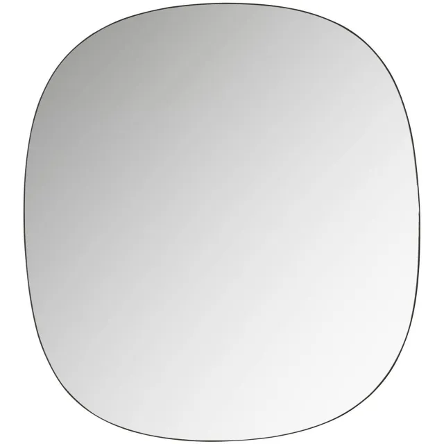 WOOOD Philou Spiegel - Glas/Metaal - Zwart - 60x55x0,5 black