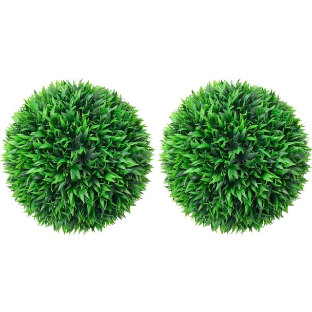 vidaXL Kunstbuxusbollen 2 st 38 cm Groen
