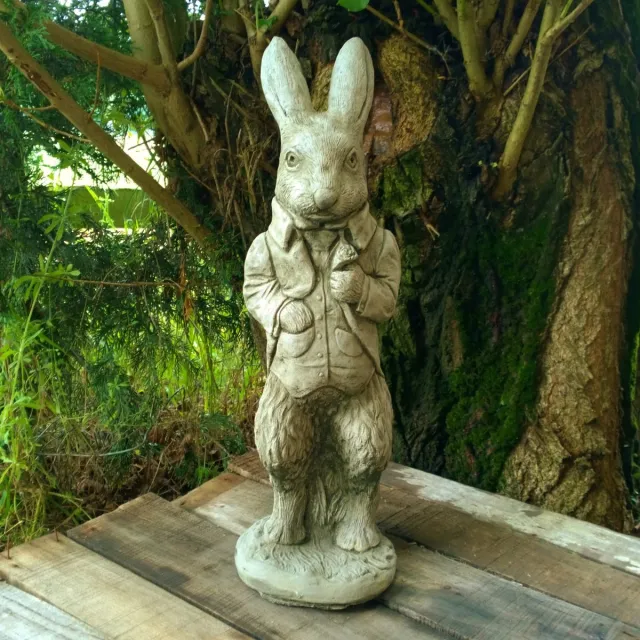 A&S Estates Betonnen tuinbeeld - Pieter konijn - Peter Rabbit grijs