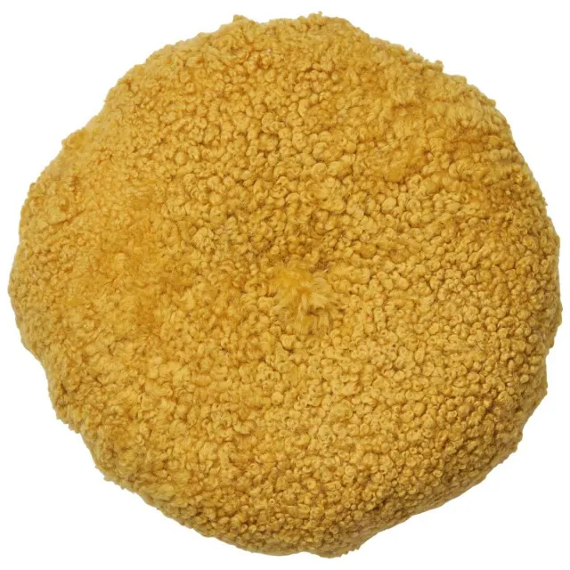 Sheepskin House Rond Kussen - Dubbelzijdig - D40 cm coral yellow