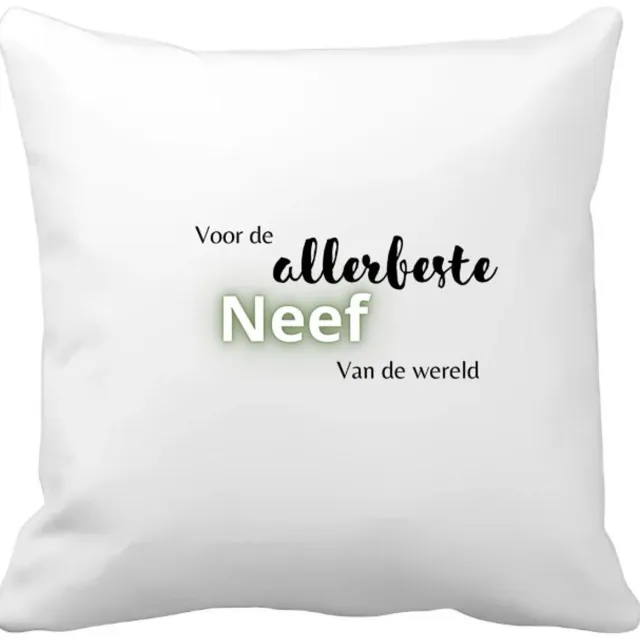 Akyol voor de allerbeste neef van de wereld Kussen hoes - Neef - de beste neef - verjaardagscadeau - verjaardag - cadeau - cadeautje voor neef - neef artikelen - kado - geschenk - gift - 40 bij 40 cm Multicolor